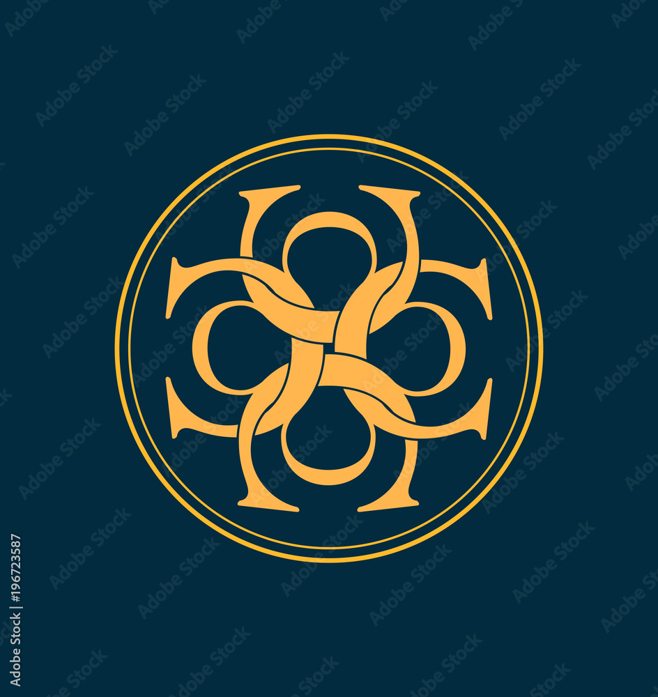 classic and retro symmetrical style initial monogram logo classic and retro symmetrical style initial monogram logo