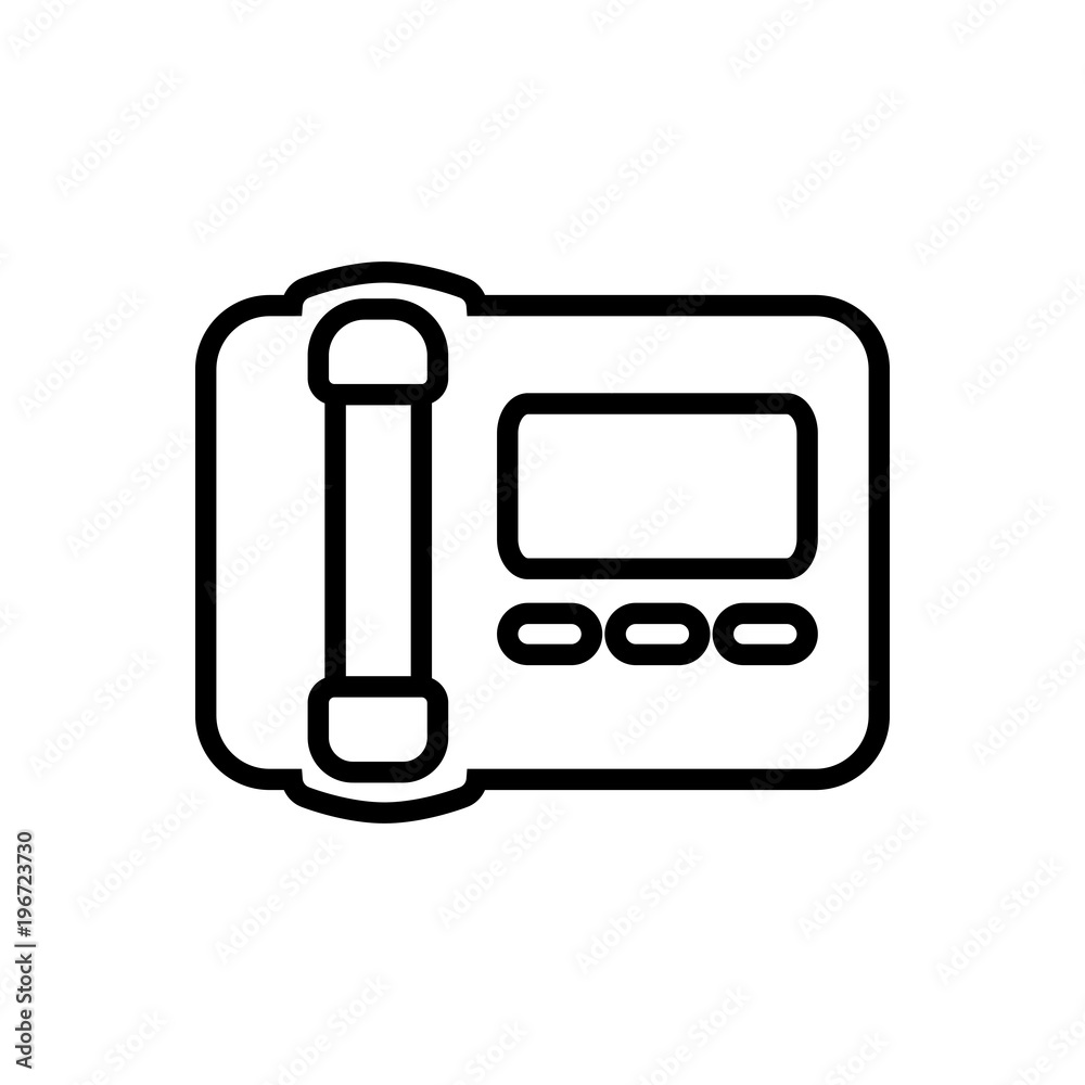 stationary phone outlined vector icon stationary phone outlined vector icon