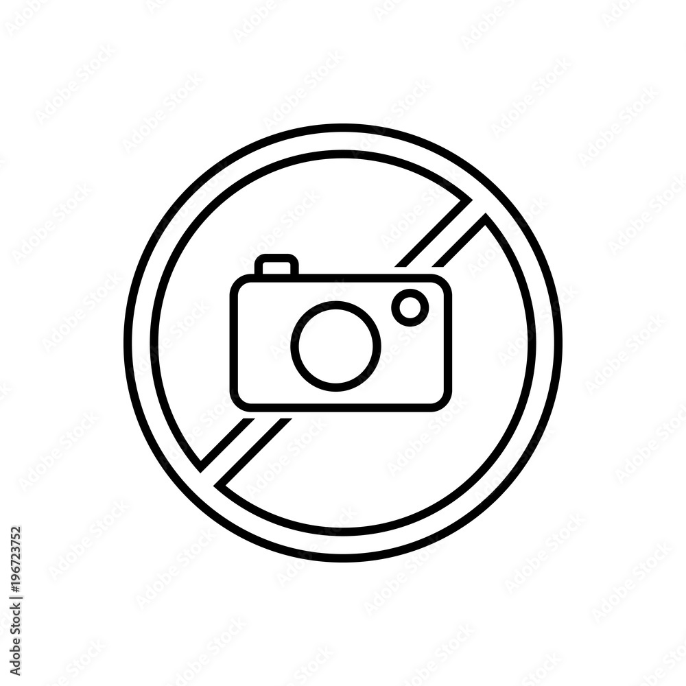 no photo outlined vector icon