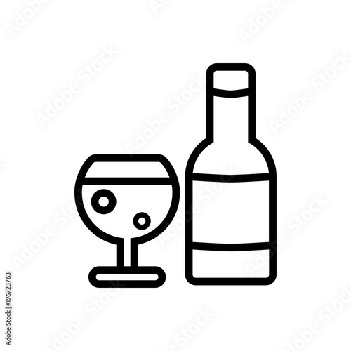 wine outlined vector icon