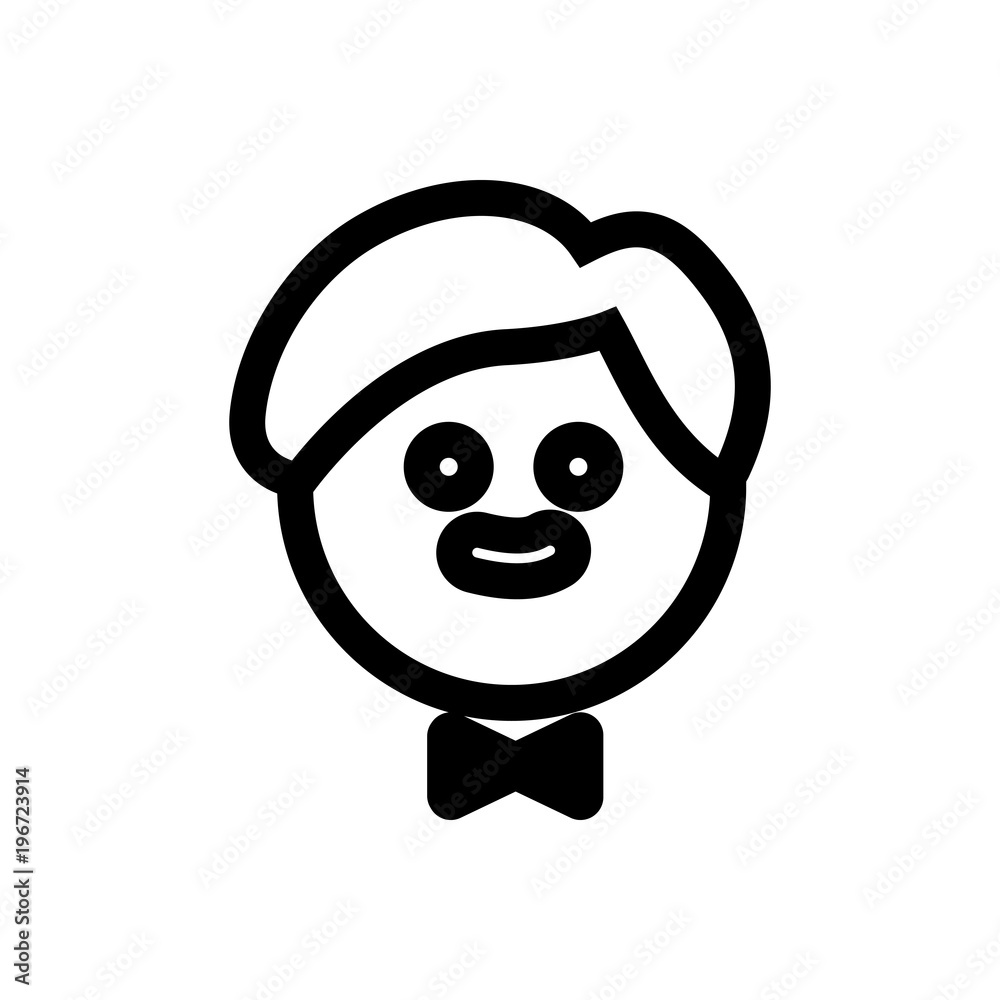 waiter outlined vector icon waiter outlined vector icon