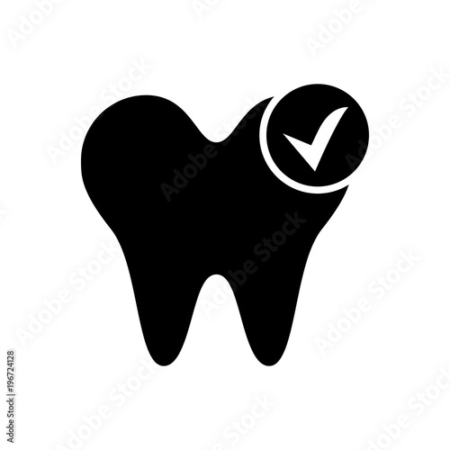 healthy teeth filled vector icon