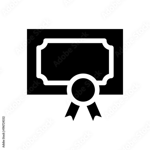 certificate filled vector icon