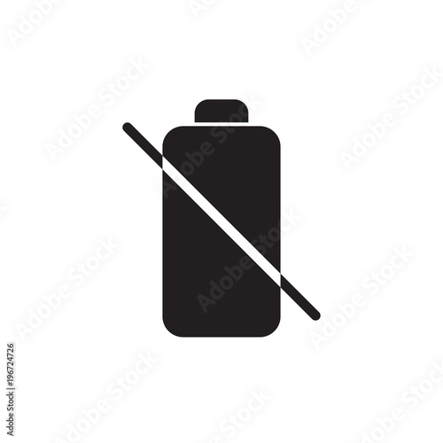 no phone charge filled vector icon. Modern simple isolated sign. Pixel perfect vector  illustration for logo, website, mobile app and other designs