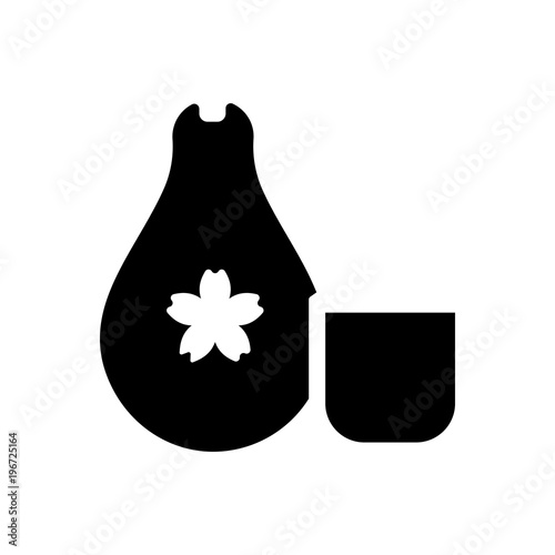 sake filled vector icon