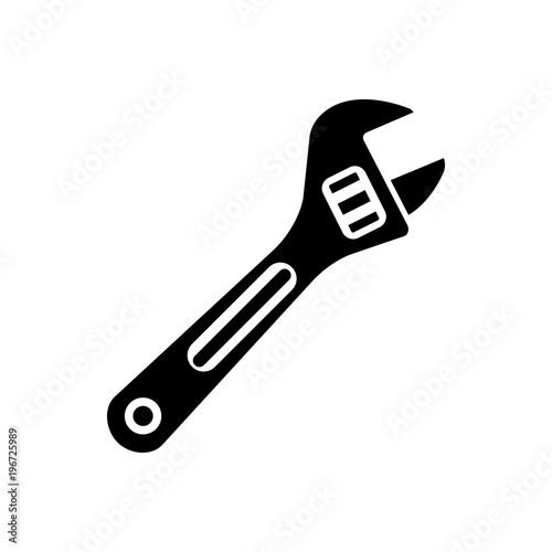 wrench filled vector icon