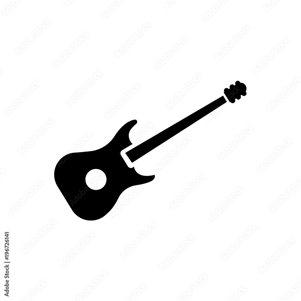 guitar filled vector icon