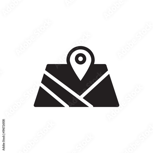 map location pin filled vector icon. Modern simple isolated sign. Pixel perfect vector illustration for logo, website, mobile app and other designs