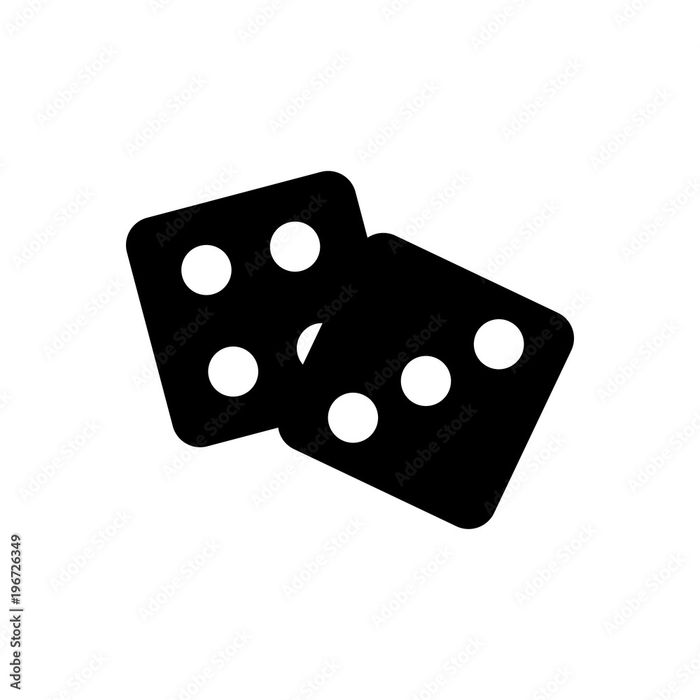 dice filled vector icon dice filled vector icon