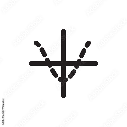 parabola graph, line graph filled vector icon. Modern simple isolated sign. Pixel perfect vector  illustration for logo, website, mobile app and other designs