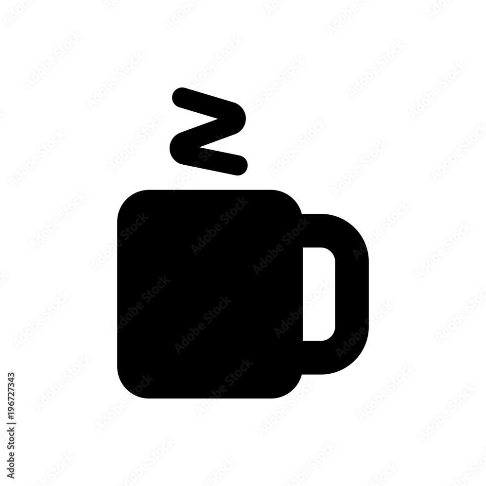 Obraz premium Hot drink filled vector icon. Modern simple isolated sign. Pixel perfect vector illustration for logo, website, mobile app and other designs