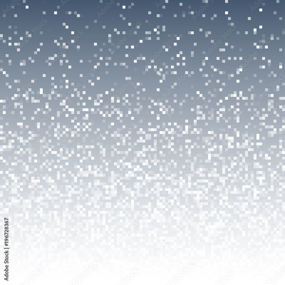 Pixel Abstract Blue Gray Technology Gradient Background. Business mosaic light mosaic design backdrop with failing pixels. Pixelated pattern texture. Big data flow vector Illustration. Vector