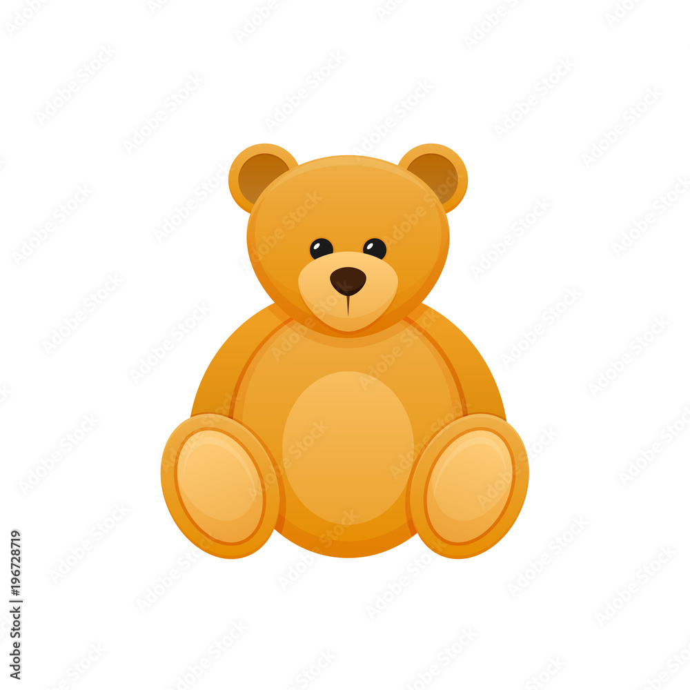 Children s toy color, plush cute bear. Cute, fluffy, funny bear. Children s toy color, plush cute bear. Cute, fluffy, funny bear.