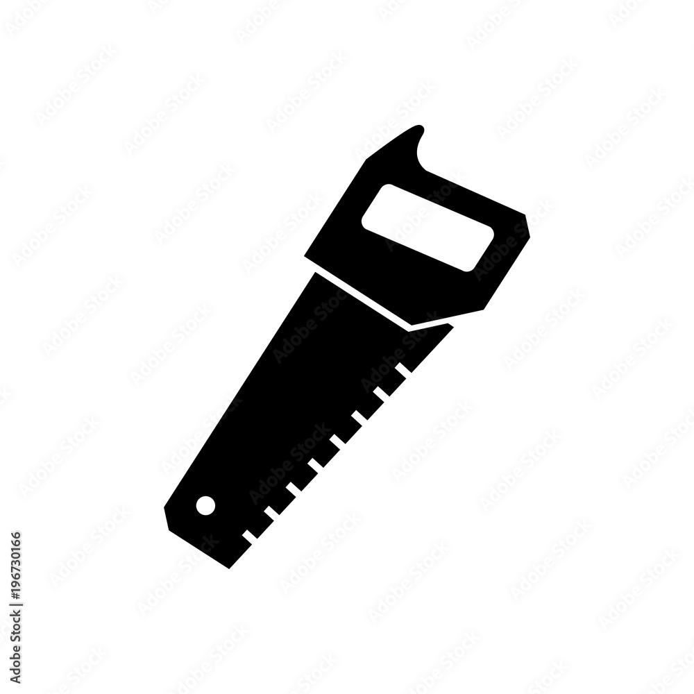 Saw filled vector icon. Modern simple isolated sign. Pixel perfect vector illustration for logo, website, mobile app and other designs Saw filled vector icon. Modern simple isolated sign. Pixel perfect vector illustration for logo, website, mobile app and other designs