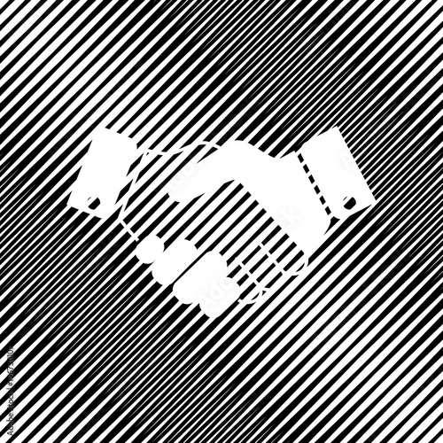 Business handshake / contract agreement sign illustration. Vecto