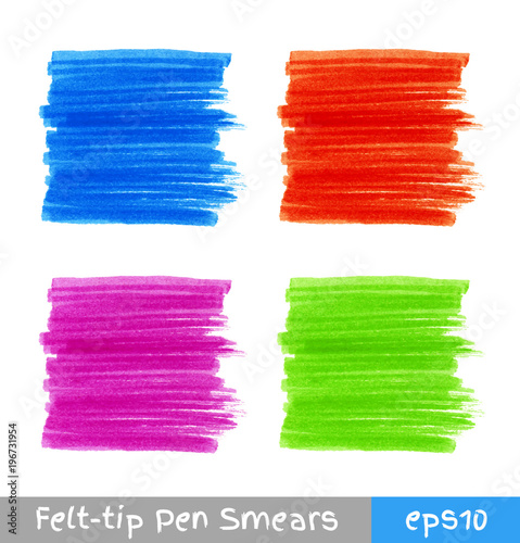 Set of Marker Stains. Vector illustration. 