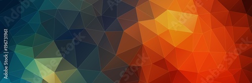 Horizontal triangle banner. Vector Background
