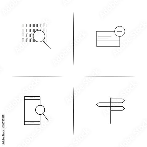 Maps And Navigation simple linear icon set.Simple outline icons