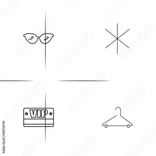 Dress And Clothes simple linear icon set.Simple outline icons