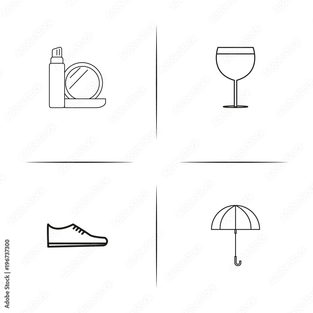 Dress And Clothes simple linear icon set.Simple outline icons