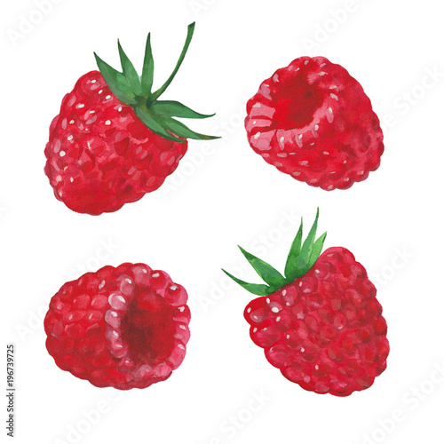 watercolor set raspberries