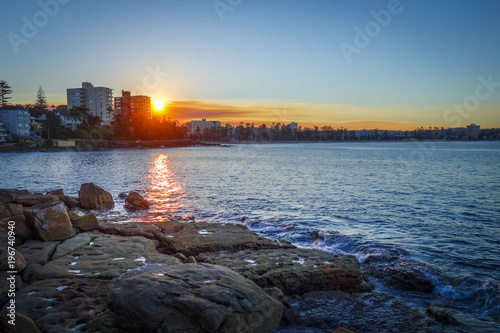 Manly Beach at sunset, Sydney, Australia photo