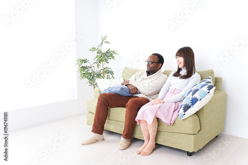 Couple being relaxed at home