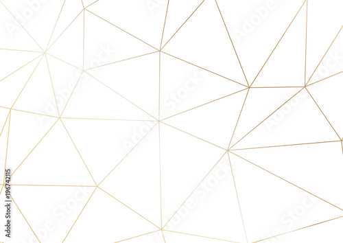 Gold polygonal texture. Vector cover design for wedding invintation, placards, banners, flyers, presentations and business cards