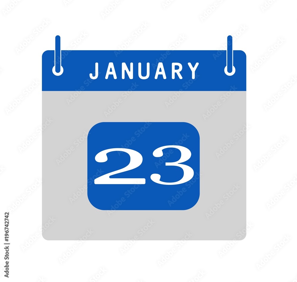 January of calendar flat icon. Vector illustration. January of calendar flat icon. Vector illustration.