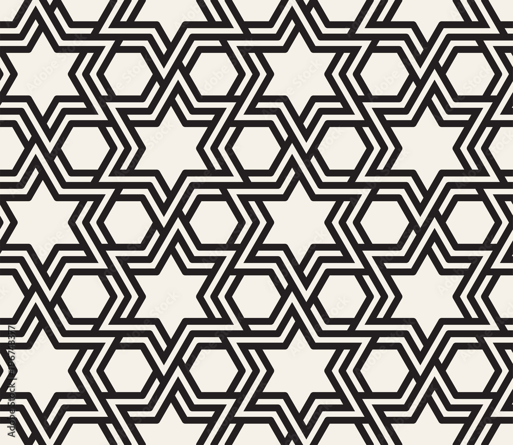 Vector seamless pattern. Modern stylish abstract texture. Repeating geometric tiles