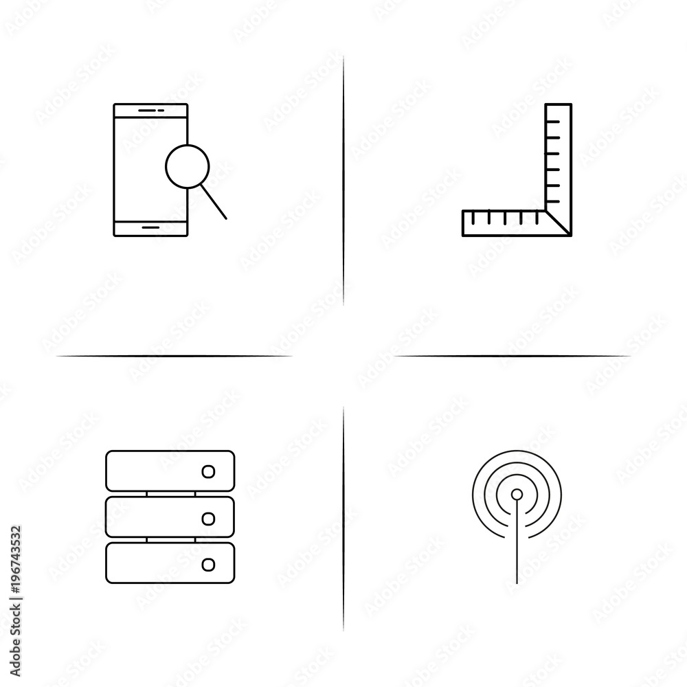 Devices simple linear icon set.Simple outline icons Devices simple linear icon set.Simple outline icons