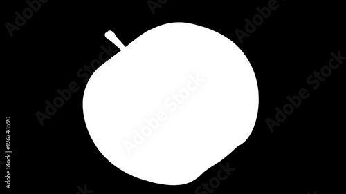 Apple animation loop red isolated
