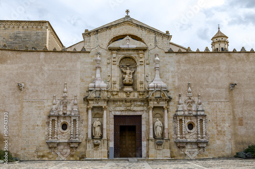 Monastery of Santa Maria de Poblet church entrance portal