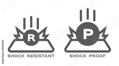 shock resistance icon . vector