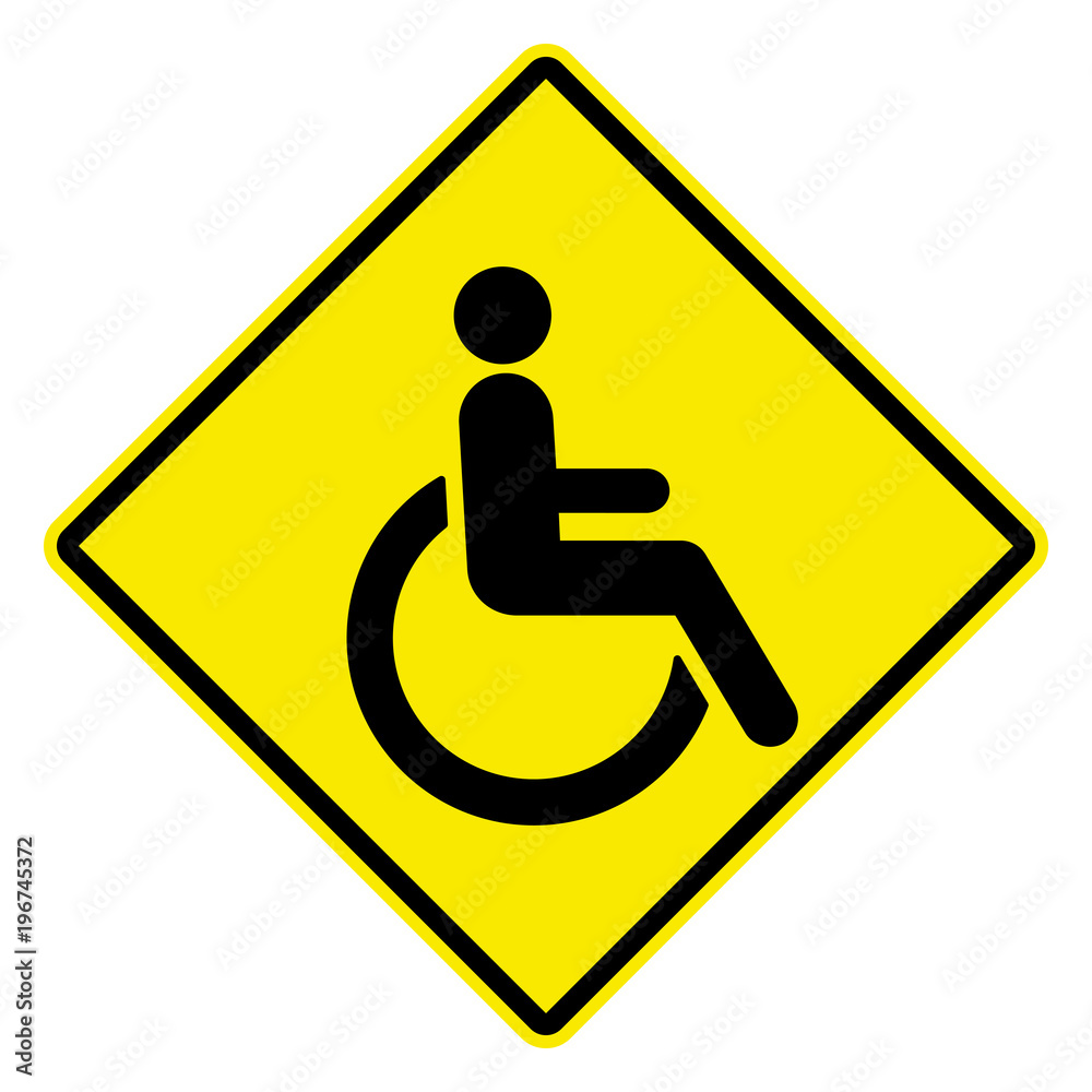 Disabled wheelchair icon, isolated on white. Disable symbol logo, vector Disabled wheelchair icon, isolated on white. Disable symbol logo, vector