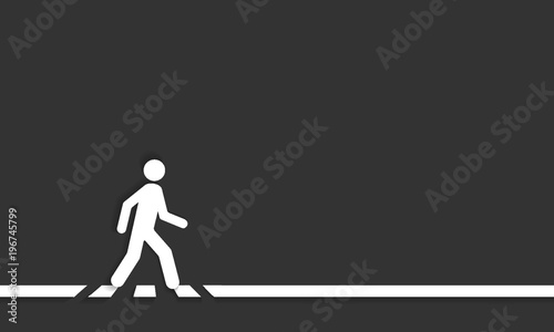 Pedestrian crossing line – crosswalk, vector