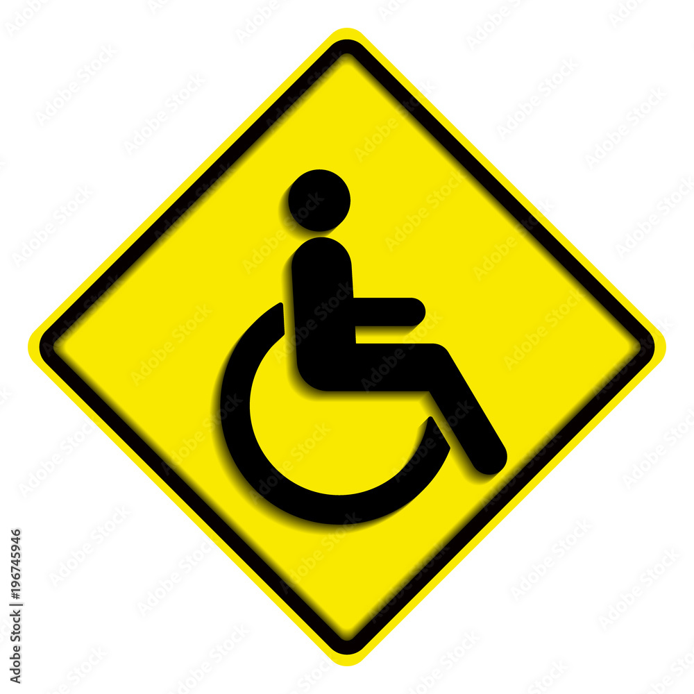 Disabled wheelchair icon, isolated on white. Disable symbol logo, vector Disabled wheelchair icon, isolated on white. Disable symbol logo, vector