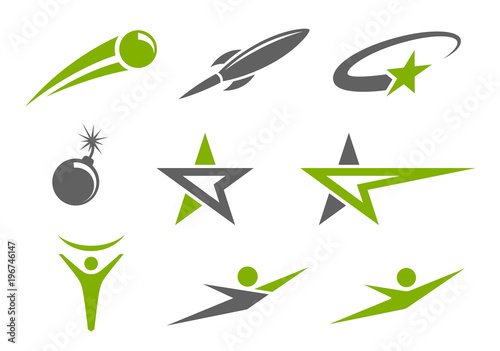 Icon set on a white background