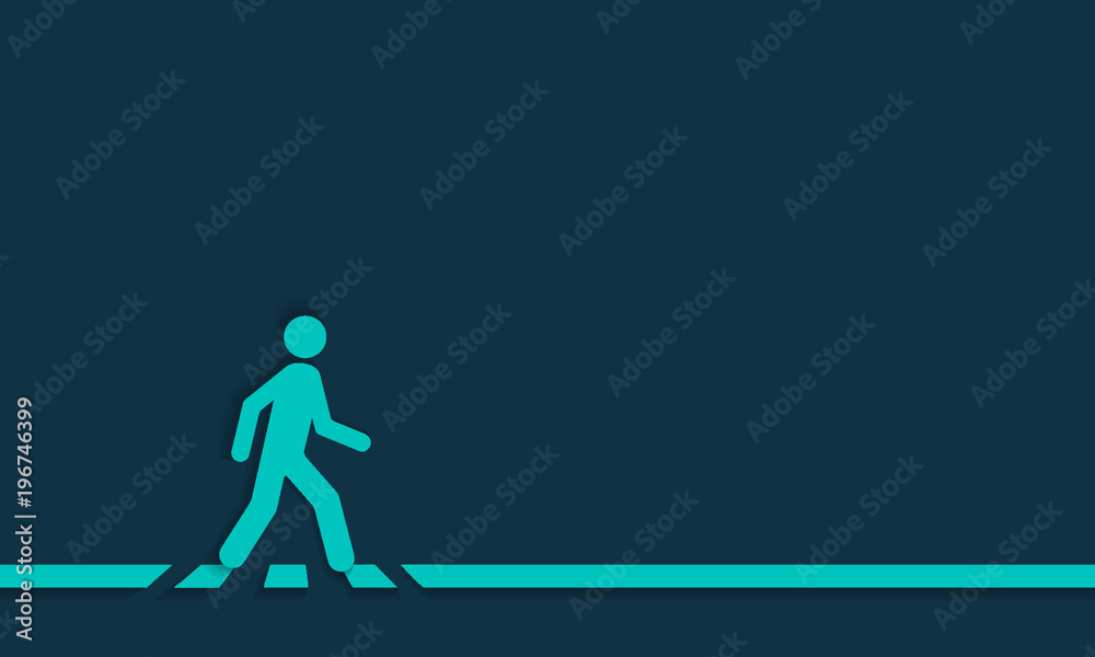 Pedestrian crossing line – crosswalk, vector