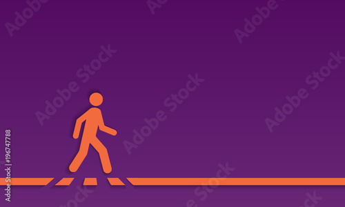 Pedestrian crossing line – crosswalk, vector