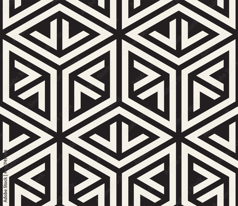 Vector seamless pattern. Modern stylish abstract texture. Repeating geometric tiles from striped elements i Vector seamless pattern. Modern stylish abstract texture. Repeating geometric tiles from striped elements i