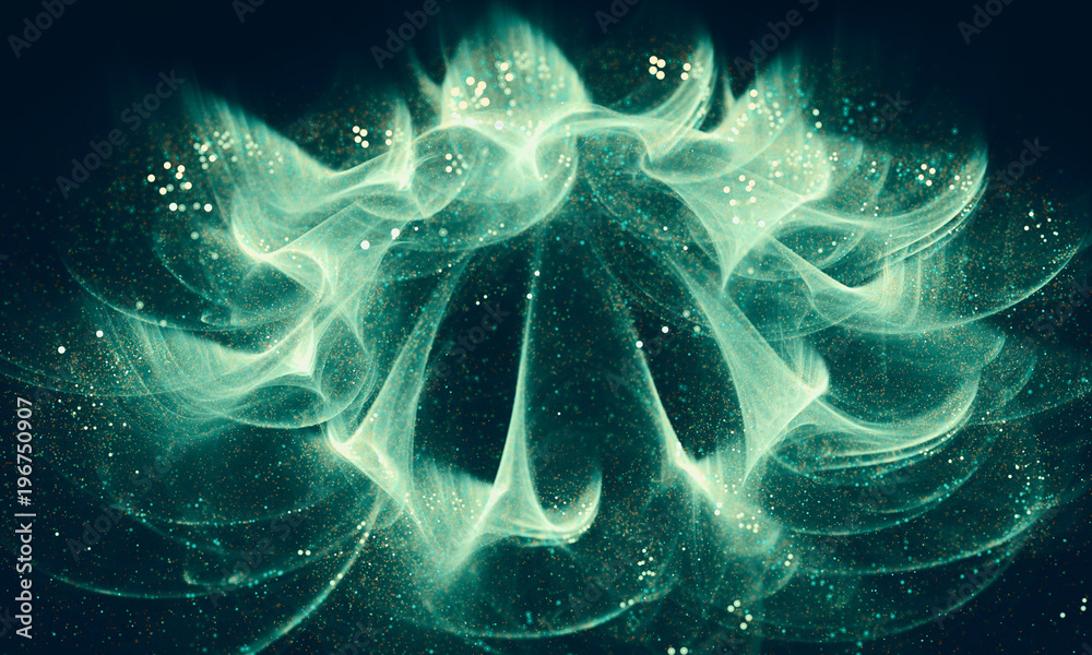 Fototapeta premium Abstract flower with bokeh. Beautiful background for art projects, business, banner, template, card