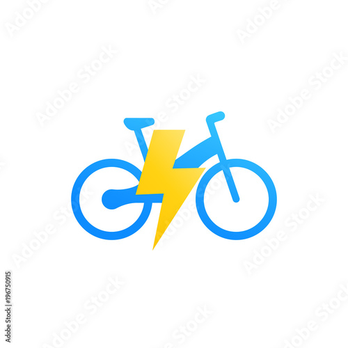 Electric bicycle, e-bike vector