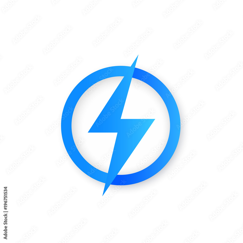 Lightning bolt vector logo or icon Lightning bolt vector logo or icon