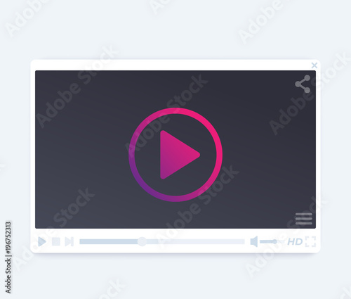 video player vector interface