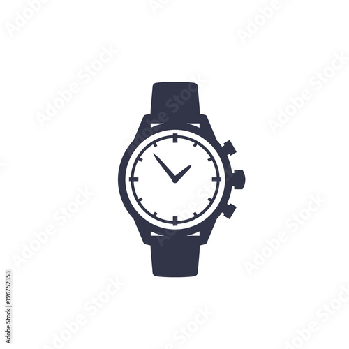 watch vector icon isolated on white