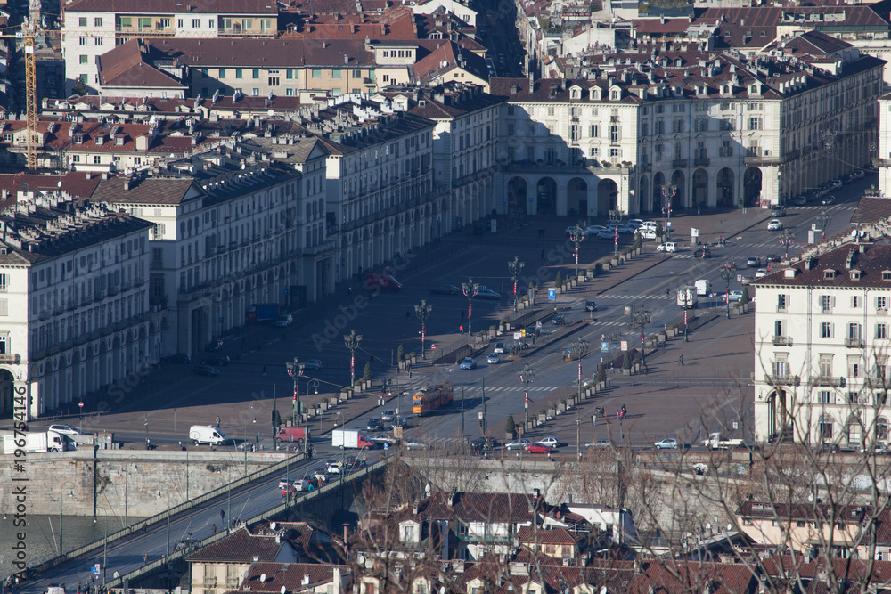 Piazza Vittorio Veneto aerial view