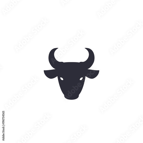 bull head icon, vector logo element