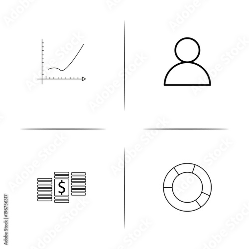Business simple linear icon set.Simple outline icons © Birgul