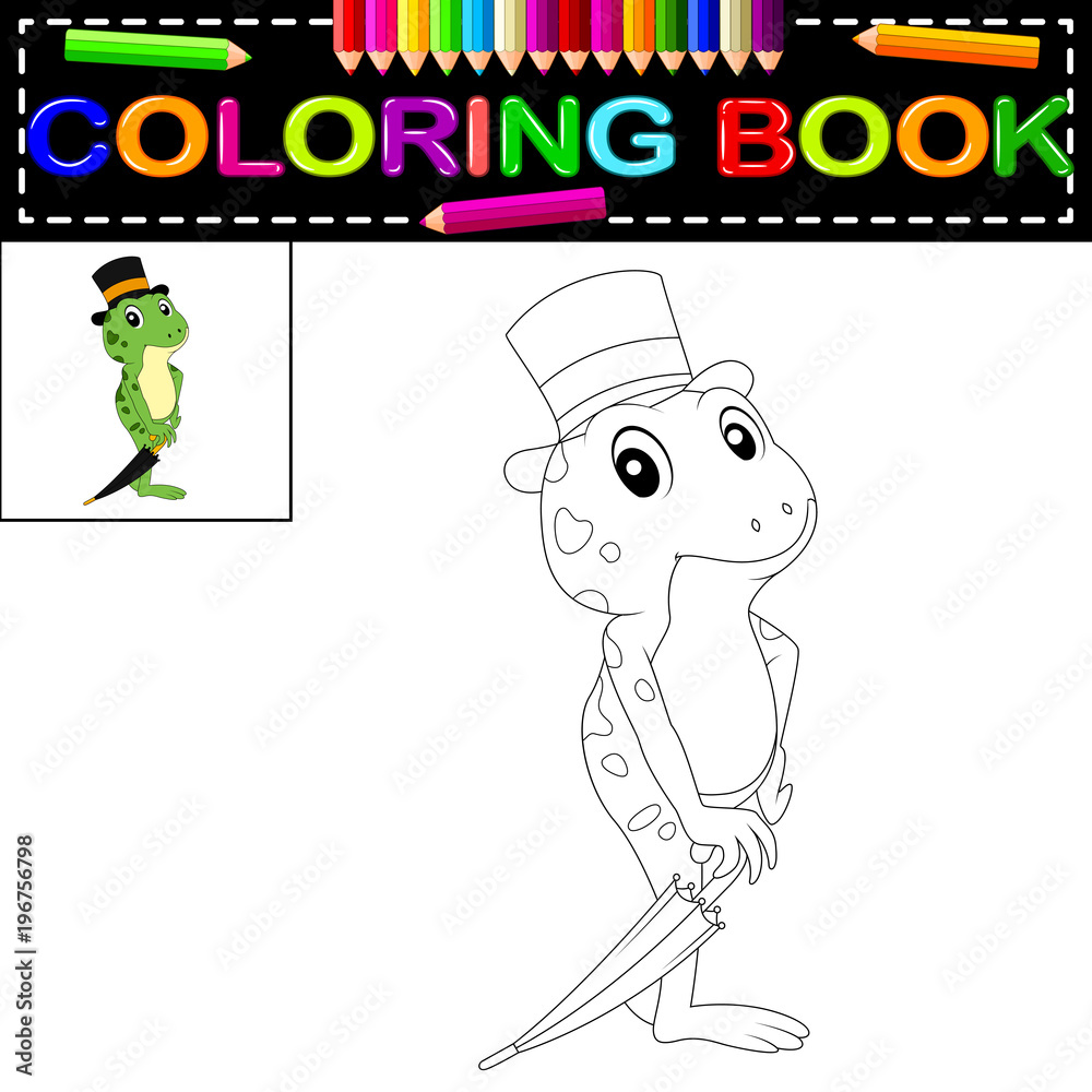 Fototapeta premium frog coloring book
